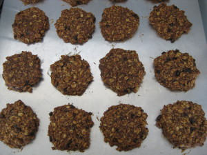 Enjoy vegan banana oatmeal cookies warm off the baking sheet! 